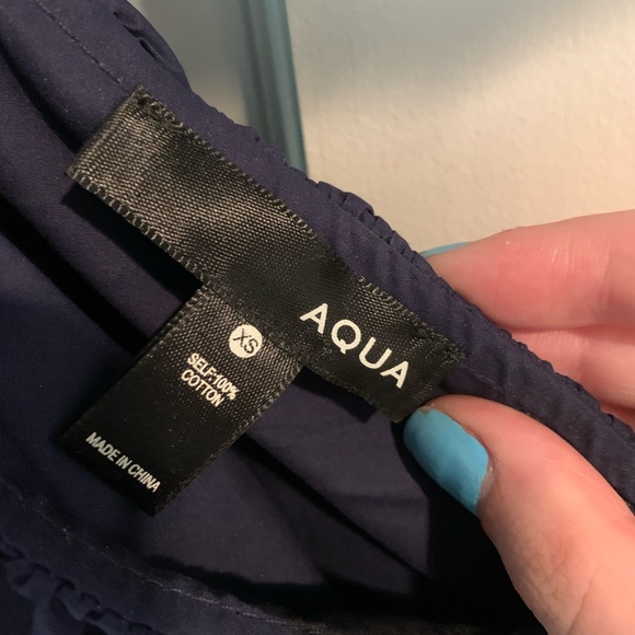 AQUA One-Shoulder Eyelet Top - Picture 4 of 6